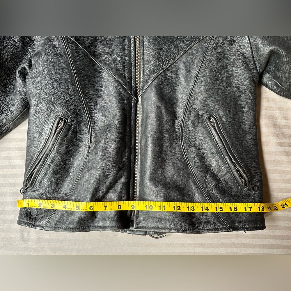 UNIK•genuine leather jacket•women’s medium•moto boho•biker core•black•silver - Picture 10 of 16